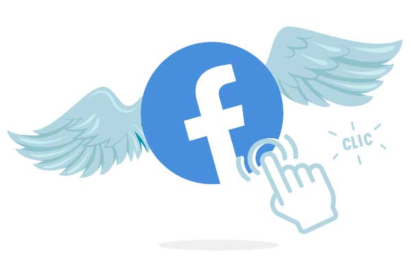C'est le logo de Facebook avec des ailes d'ange.